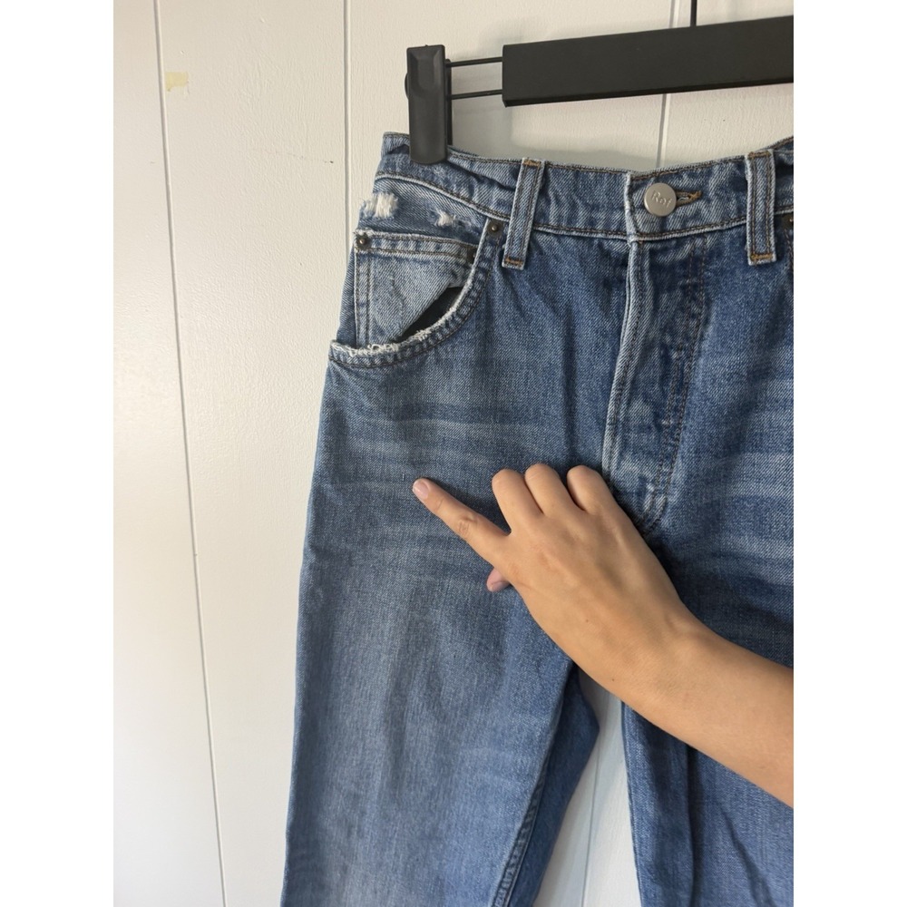 Reformation Cynthia High Relaxed Jeans Size 25 Antigua Wash Button Fly - Picture 4 of 11